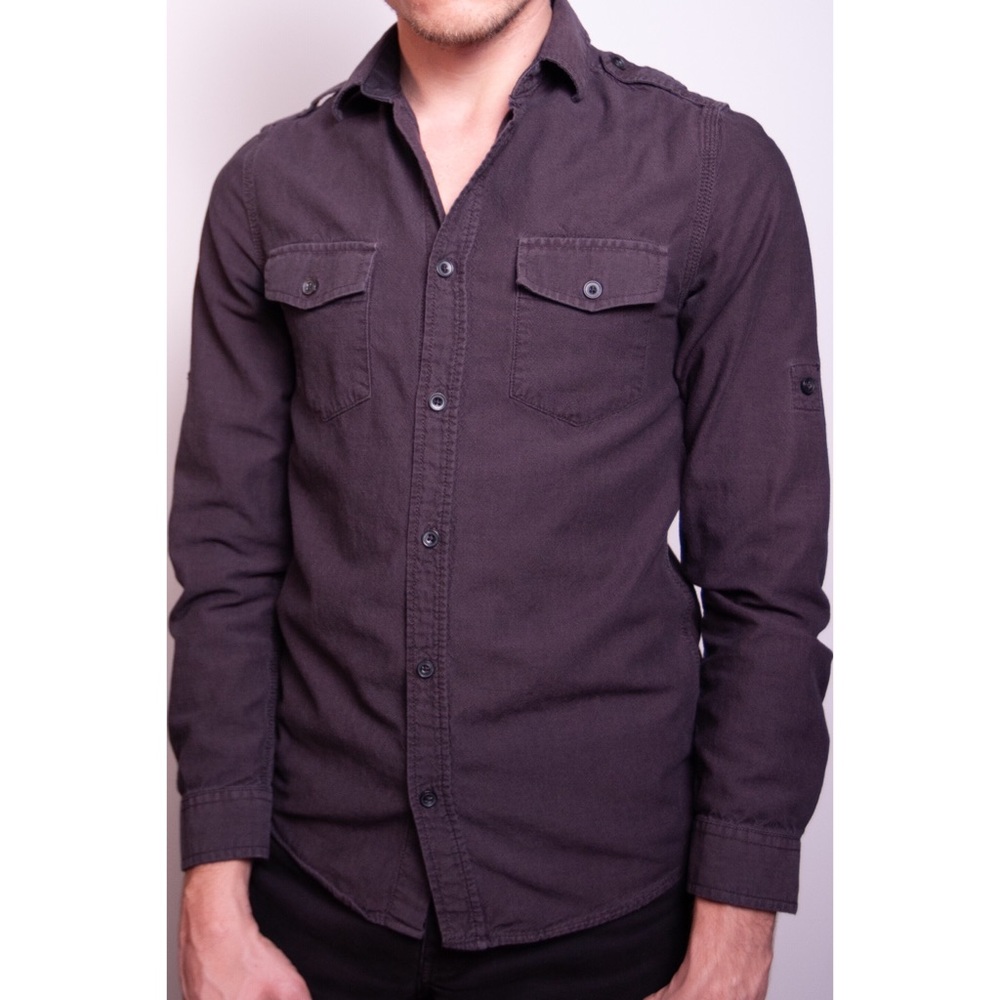 Black H&M button up casual shirt - Picture 6 of 6